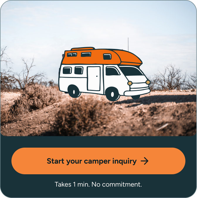 Camper inquiry card — Start your camper inquiry