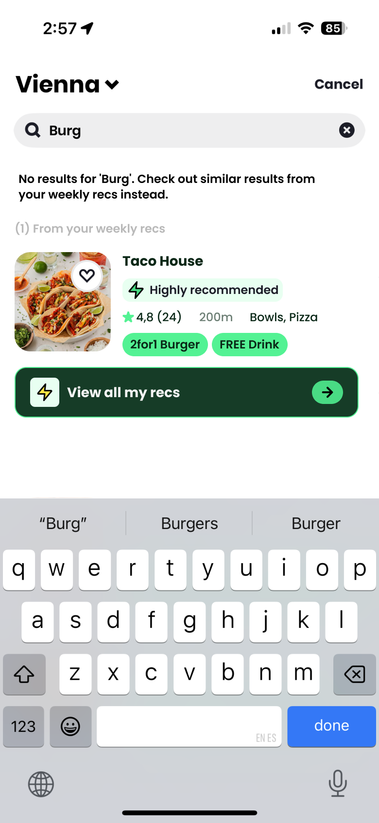 Weekly recommendations