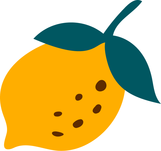 Lemon with leaf