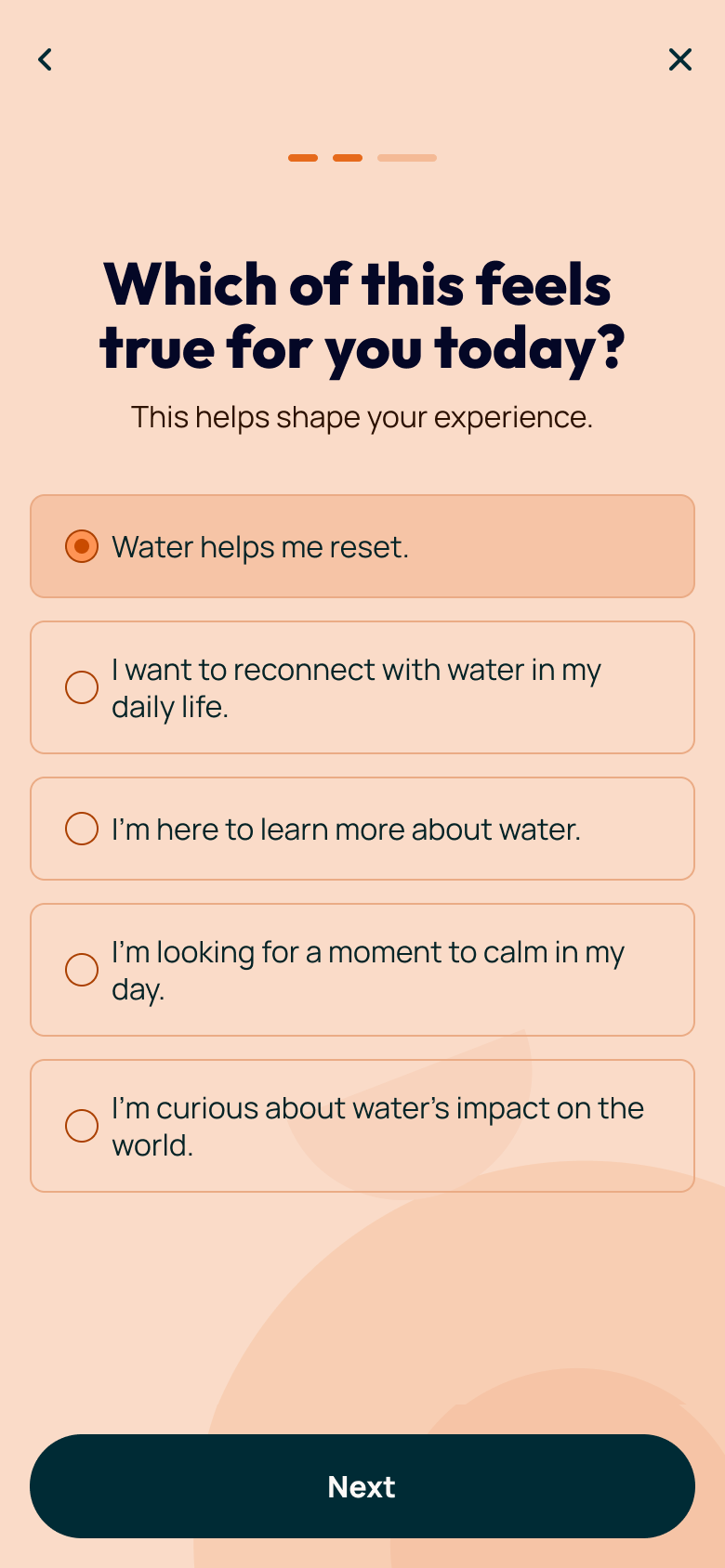 Preference selection β what feels true for you