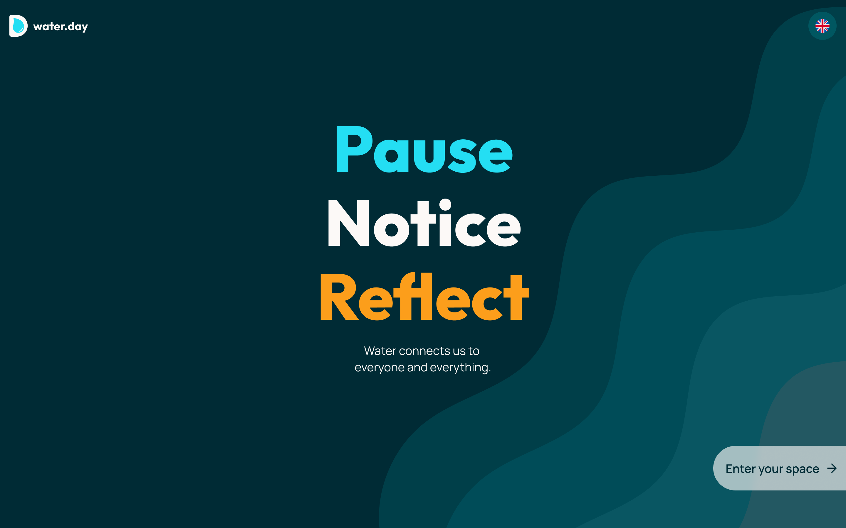 Water.day landing β Pause, Notice, Reflect